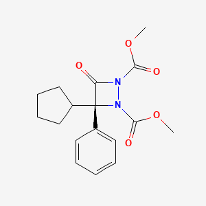 molecular formula C17H20N2O5 B1262982 (3S)-3-环戊基-4-氧代-3-苯基二氮杂环丁烷-1,2-二甲酯 