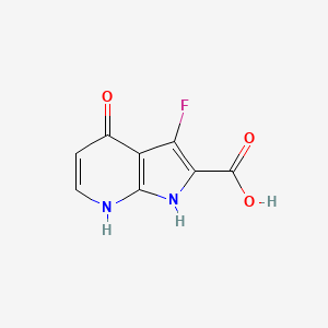 1H-Pyrrolo[2,3-b]pyridine-2-carboxylic acid, 3-fluoro-4-hydroxy-