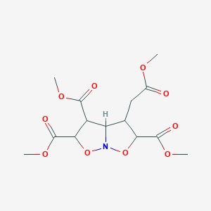 trimethyl 4-(2-methoxy-2-oxoethyl)tetrahydro-2H-[1,2]oxazolo[2,3-b][1,2]oxazole-2,3,5-tricarboxylate