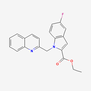 Ethyl 5-fluoro-1-[(quinolin-2-yl)methyl]-1H-indole-2-carboxylate