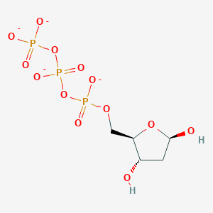 molecular formula C5H9O13P3-4 B1262989 2-脱氧核糖 5-三磷酸(4-) 