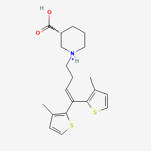molecular formula C20H26NO2S2+ B1263010 Tiagabine(1+) 