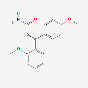 3-(2-Methoxyphenyl)-3-(4-methoxyphenyl)prop-2-enamide