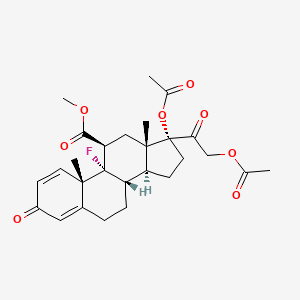 methyl (8S,9S,10S,11R,13S,14S,17R)-17-acetyloxy-17-(2-acetyloxyacetyl)-9-fluoro-10,13-dimethyl-3-oxo-6,7,8,11,12,14,15,16-octahydrocyclopenta[a]phenanthrene-11-carboxylate