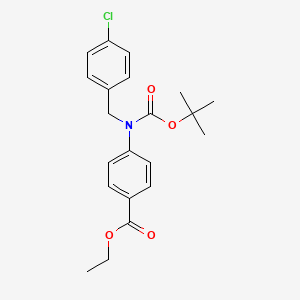 4-[Tert-butoxycarbonyl-(4-chloro-benzyl)-amino]-benzoic acid ethyl ester