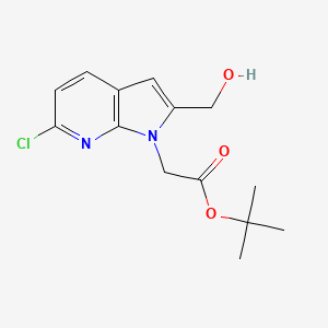 1H-Pyrrolo[2,3-b]pyridine-1-acetic acid, 6-chloro-2-(hydroxymethyl)-, 1,1-dimethylethyl ester