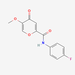 N-(4-fluorophenyl)-5-methoxy-4-oxo-4H-pyran-2-carboxamide