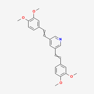 3,5-Bis[2-(3,4-dimethoxyphenyl)ethenyl]pyridine