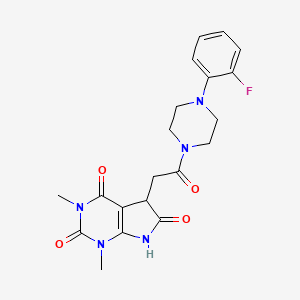 5-{2-[4-(2-fluorophenyl)piperazin-1-yl]-2-oxoethyl}-1,3-dimethyl-5,7-dihydro-1H-pyrrolo[2,3-d]pyrimidine-2,4,6(3H)-trione