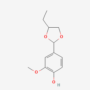 4-(4-Ethyl-1,3-dioxolan-2-yl)-2-methoxyphenol