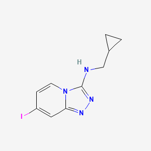 molecular formula C10H11IN4 B12630206 N-(cyclopropylmethyl)-7-iodo-[1,2,4]triazolo[4,3-a]pyridin-3-amine 