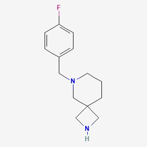 molecular formula C14H19FN2 B12630217 6-[(4-Fluorophenyl)methyl]-2,6-diazaspiro[3.5]nonane 