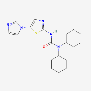 N,N-Dicyclohexyl-N'-[5-(1H-imidazol-1-yl)-1,3-thiazol-2-yl]urea