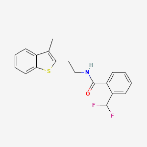 2-(difluoromethyl)-N-[2-(3-methyl-1-benzothiophen-2-yl)ethyl]benzamide