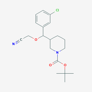 1-Piperidinecarboxylic acid, 3-[(R)-(3-chlorophenyl)(cyanomethoxy)methyl]-, 1,1-dimethylethyl ester, (3R)-