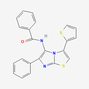 N-[6-Phenyl-3-(thiophen-2-yl)imidazo[2,1-b][1,3]thiazol-5-yl]benzamide