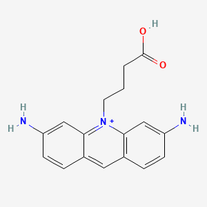 molecular formula C17H18N3O2+ B1263028 3,6-二氨基-10-(3-羧基丙基)吖啶鎓 