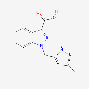 1-[(1,3-Dimethyl-1H-pyrazol-5-yl)methyl]-1H-indazole-3-carboxylic acid