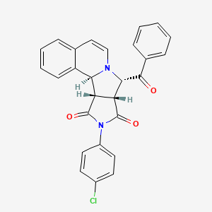 (1S,11S,12R,16S)-11-benzoyl-14-(4-chlorophenyl)-10,14-diazatetracyclo[8.6.0.02,7.012,16]hexadeca-2,4,6,8-tetraene-13,15-dione