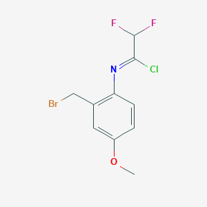 (1Z)-N-[2-(Bromomethyl)-4-methoxyphenyl]-2,2-difluoroethanimidoyl chloride