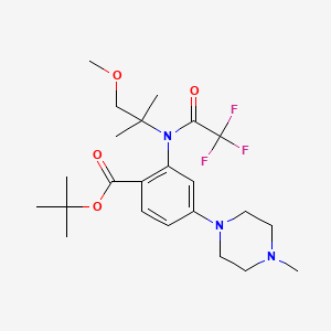 Tert-butyl 2-[(1-methoxy-2-methylpropan-2-yl)-(2,2,2-trifluoroacetyl)amino]-4-(4-methylpiperazin-1-yl)benzoate