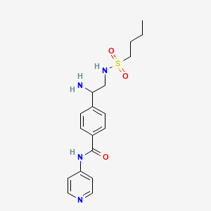 4-{1-Amino-2-[(butane-1-sulfonyl)amino]ethyl}-N-(pyridin-4-yl)benzamide