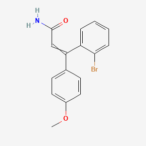 3-(2-Bromophenyl)-3-(4-methoxyphenyl)prop-2-enamide