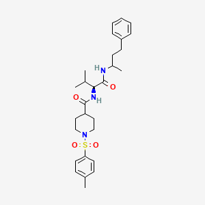 N-[(2S)-3-methyl-1-oxo-1-(4-phenylbutan-2-ylamino)butan-2-yl]-1-(4-methylphenyl)sulfonylpiperidine-4-carboxamide