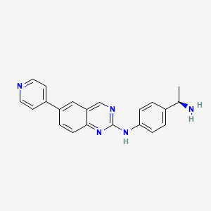 N-[4-[(1R)-1-aminoethyl]phenyl]-6-pyridin-4-ylquinazolin-2-amine