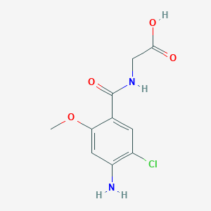 B126307 N-(4-Amino-5-chloro-2-methoxybenzoyl)glycine CAS No. 65567-29-5