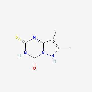 2,3-Dihydro-7,8-dimethyl-2-thioxopyrazolo[1,5-A][1,3,5]triazin-4(1H)-one