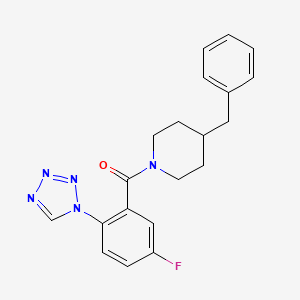 (4-benzylpiperidin-1-yl)[5-fluoro-2-(1H-tetrazol-1-yl)phenyl]methanone