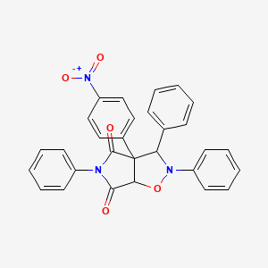 3a-(4-nitrophenyl)-2,3,5-triphenyldihydro-2H-pyrrolo[3,4-d][1,2]oxazole-4,6(3H,5H)-dione