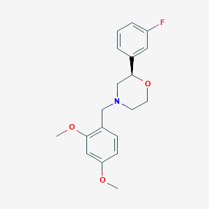 (2R)-4-[(2,4-dimethoxyphenyl)methyl]-2-(3-fluorophenyl)morpholine