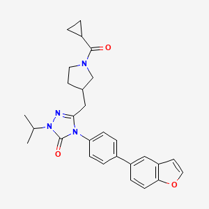 3H-1,2,4-Triazol-3-one, 4-[4-(5-benzofuranyl)phenyl]-5-[[(3S)-1-(cyclopropylcarbonyl)-3-pyrrolidinyl]methyl]-2,4-dihydro-2-(1-methylethyl)-