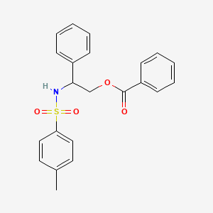 2-[(4-Methylbenzene-1-sulfonyl)amino]-2-phenylethyl benzoate