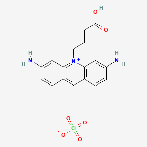 molecular formula C17H18ClN3O6 B1263097 3,6-二氨基-10-(3-羧丙基)吖啶鎓高氯酸盐 