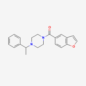 (1-Benzofuran-5-yl)[4-(1-phenylethyl)piperazin-1-yl]methanone