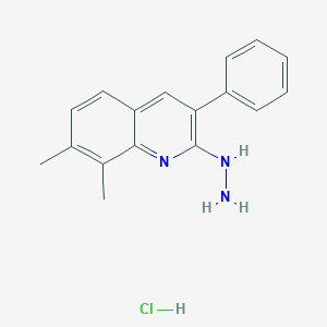 2-Hydrazino-7,8-dimethyl-3-phenylquinoline hydrochloride