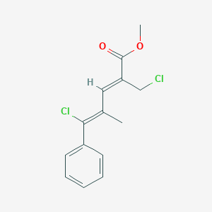 molecular formula C14H14Cl2O2 B12631033 methyl (2Z,4Z)-5-chloro-2-(chloromethyl)-4-methyl-5-phenylpenta-2,4-dienoate CAS No. 1242066-41-6