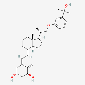 molecular formula C31H44O4 B1263111 (5Z,7E)-(1S,3R)-23-氧杂-23-[3-(1-羟基-1-甲基乙基)苯基]-24,25,26,27-四去甲-9,10-断裂-5,7,10(19)-胆甾三烯-1,3-二醇 