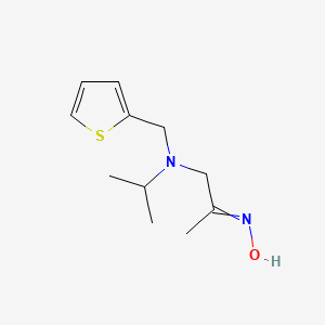 molecular formula C11H18N2OS B12631295 N-(1-{(Propan-2-yl)[(thiophen-2-yl)methyl]amino}propan-2-ylidene)hydroxylamine CAS No. 918898-33-6