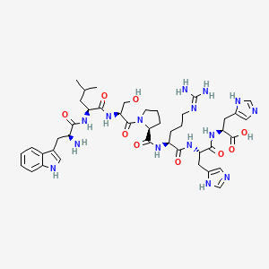 L-Tryptophyl-L-leucyl-L-seryl-L-prolyl-N~5~-(diaminomethylidene)-L-ornithyl-L-histidyl-L-histidine