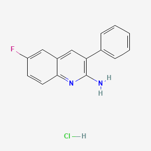 2-Amino-6-fluoro-3-phenylquinoline hydrochloride