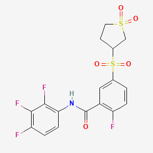 molecular formula C17H13F4NO5S2 B12631339 C17H13F4NO5S2 