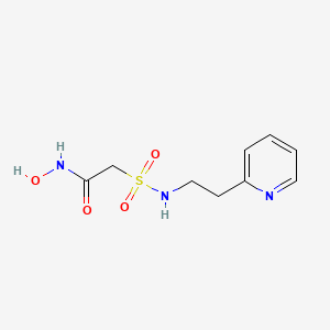 molecular formula C9H13N3O4S B12631498 N-Hydroxy-2-{[2-(pyridin-2-yl)ethyl]sulfamoyl}acetamide CAS No. 919997-42-5