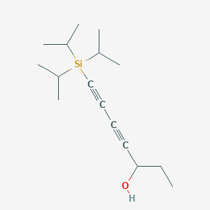 molecular formula C16H28OSi B12631510 7-[Tri(propan-2-yl)silyl]hepta-4,6-diyn-3-ol CAS No. 920282-78-6