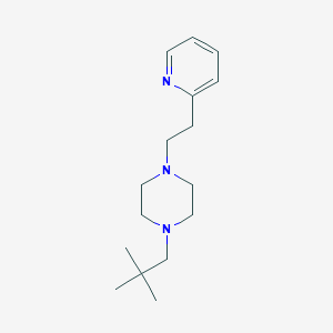 molecular formula C16H27N3 B12631523 1-(2,2-Dimethylpropyl)-4-[2-(pyridin-2-yl)ethyl]piperazine CAS No. 918482-00-5