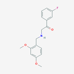 molecular formula C17H18FNO3 B12631543 2-{[(2,4-Dimethoxyphenyl)methyl]amino}-1-(3-fluorophenyl)ethan-1-one CAS No. 920803-99-2