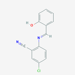 molecular formula C14H9ClN2O B12631594 5-Chloro-2-{[(6-oxocyclohexa-2,4-dien-1-ylidene)methyl]amino}benzonitrile CAS No. 919277-99-9